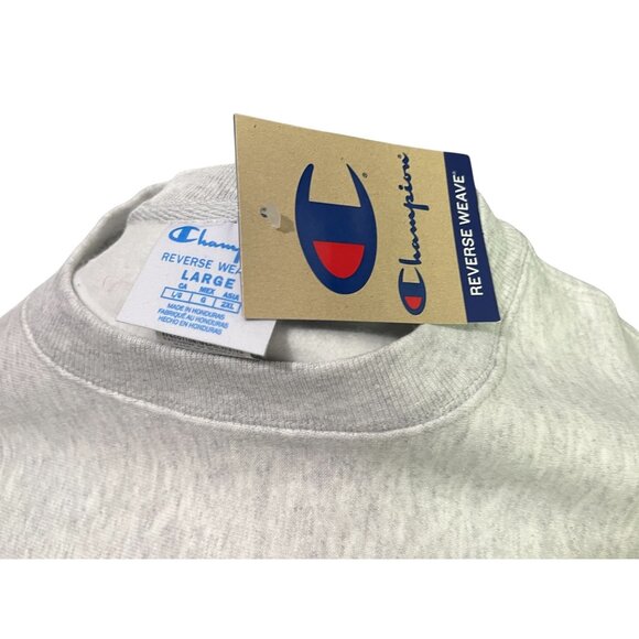 Champion Reverse Weave Heavyweight Long Sleeve Crewneck Cropped Sweatshirt Sz La - Picture 5 of 11